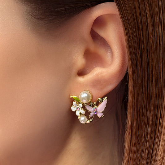 Enchanted Garden Pearl Earrings